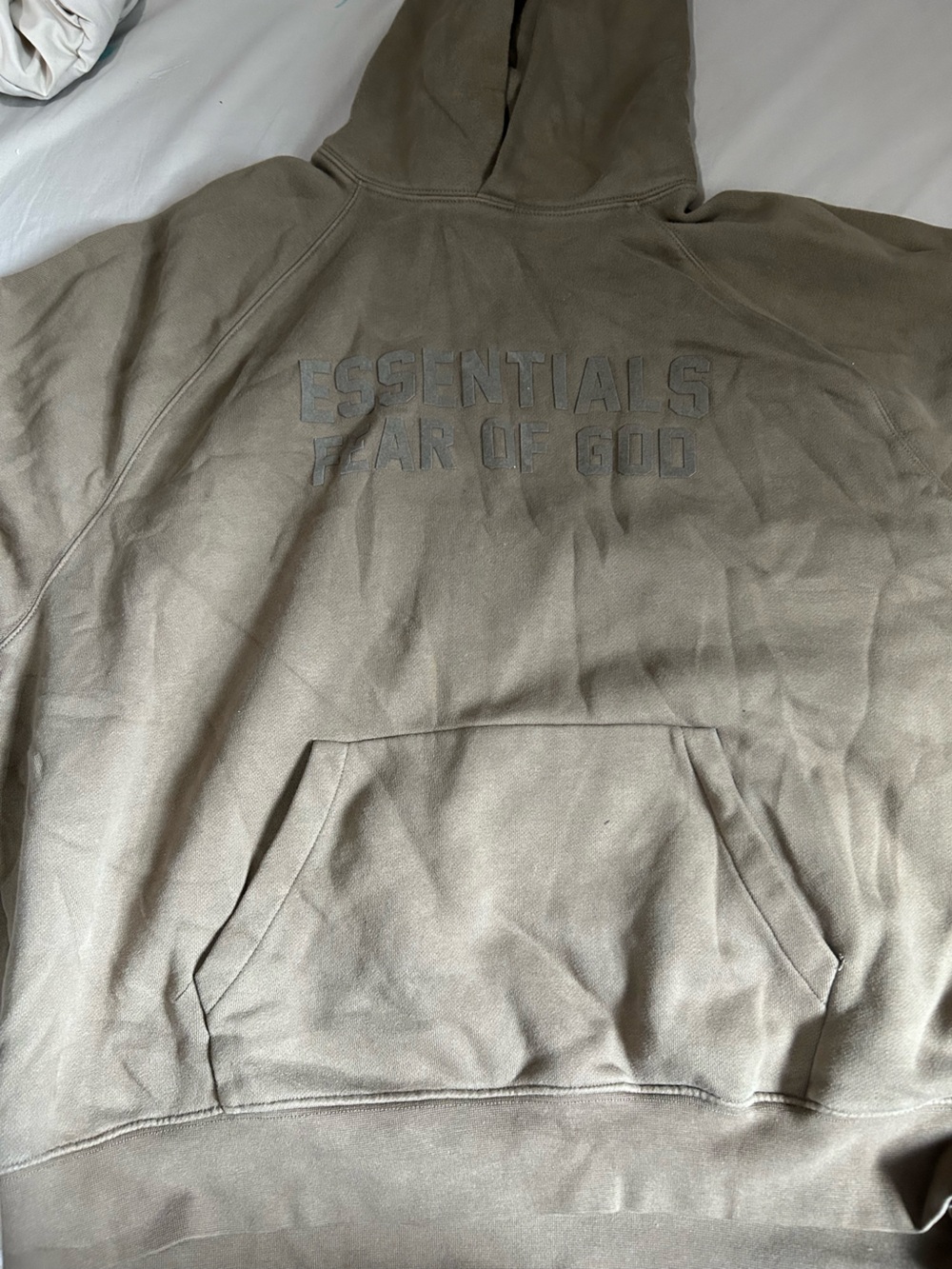 Fear of God Essentials Hoodie in Olive Brown
